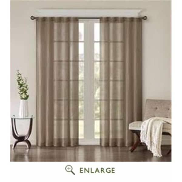 Madison Park Madison Park MP40-4502 42 x 95 in. Harper Solid Crushed Window Panel Pair; Taupe MP40-4502 - main